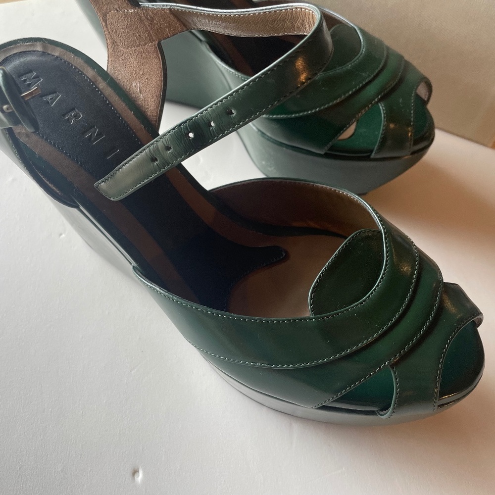 Marni ZEPPA platform WEDGE GREEN
